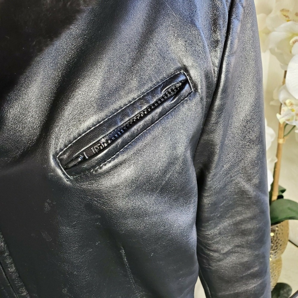 Givenchy Cuir Vintage Black Leather Jacket - Picture 5 of 9